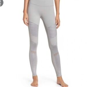 Alo‎ Yoga Light Gray Moto Leggings Size S